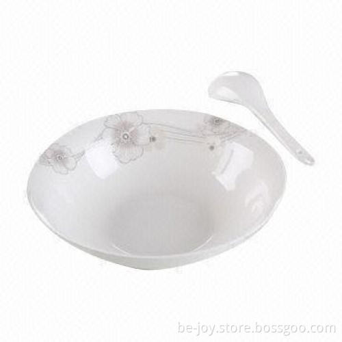 Ceramic Soup Bowl with Spoon